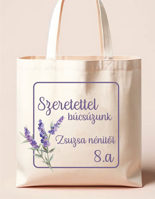 Vászontáska egyedi felirattal