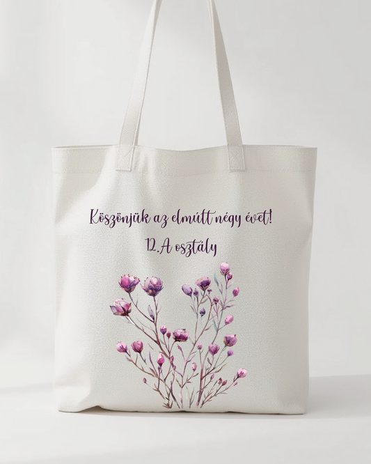 Vászontáska egyedi felirattal