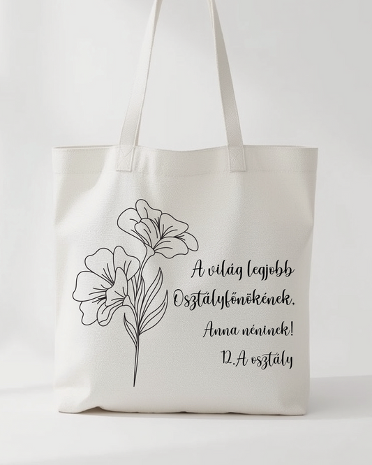 Vászontáska egyedi felirattal