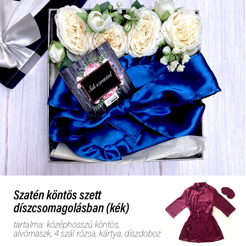 Szatén köntös szett
