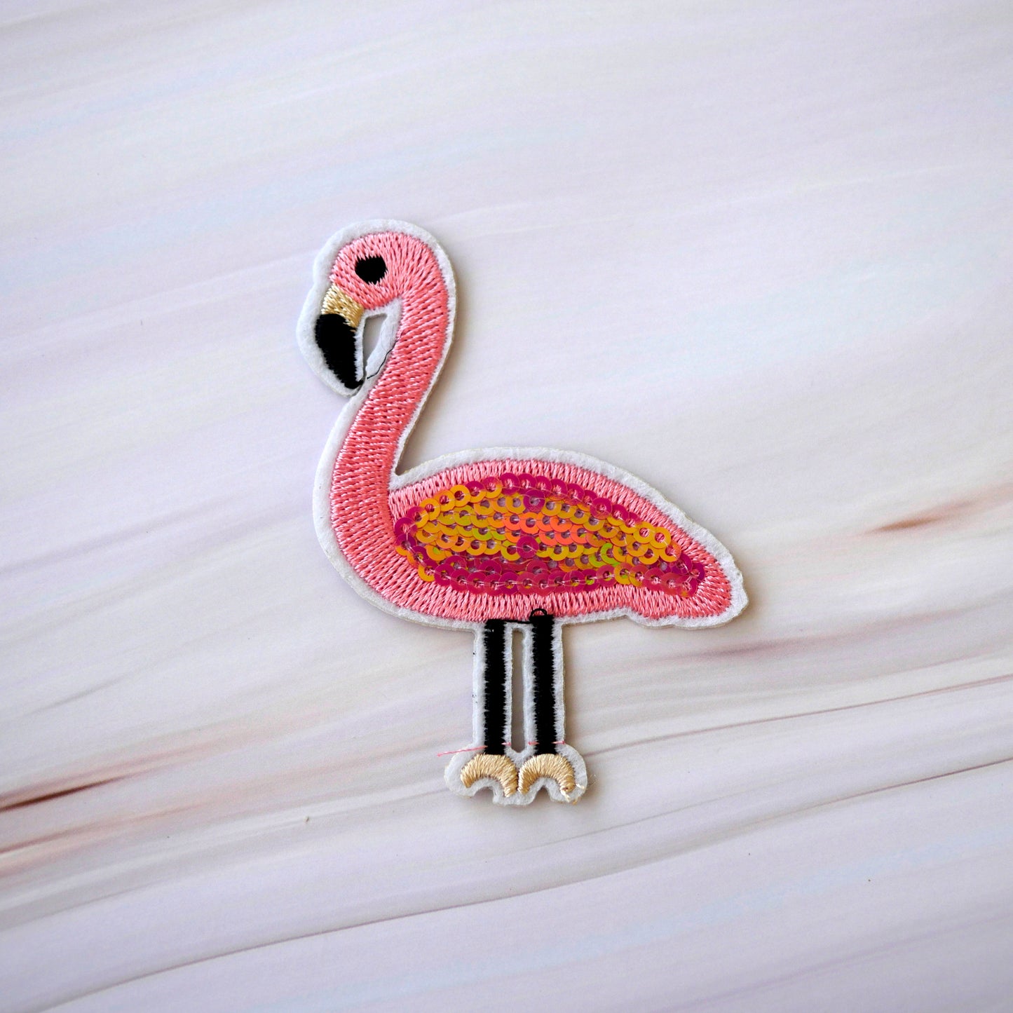 Felvasalható matrica-flamingó