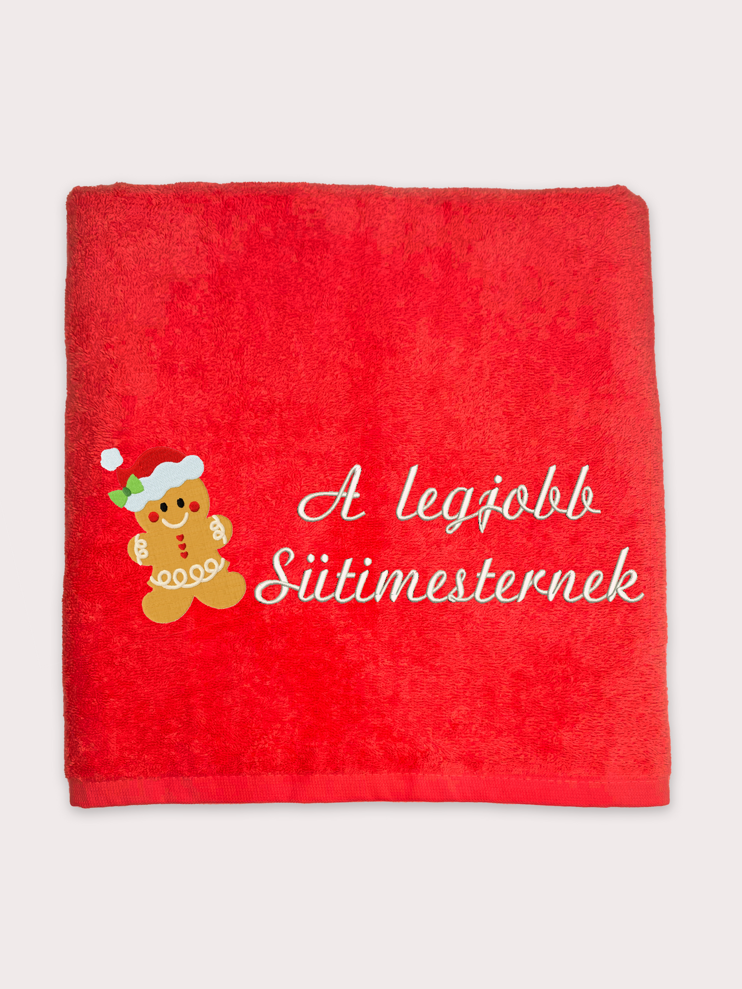Mézis törölköző egy névvel hímezve