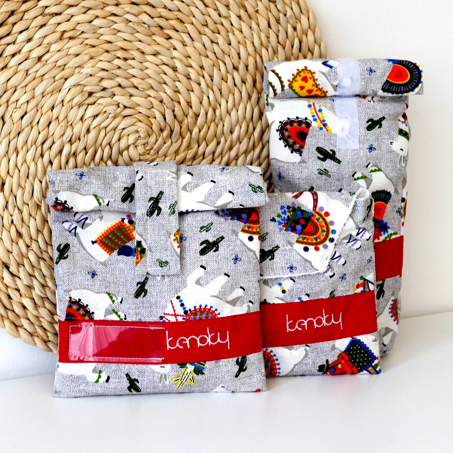 Textil uzsonnatartó szett