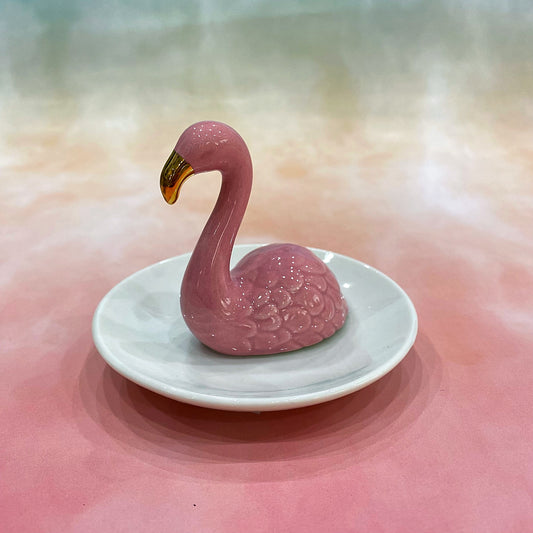 Flamingós gyűrűtartó